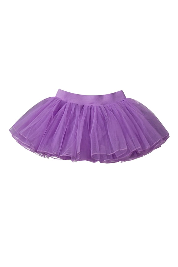 Girls's Layers Tulle Tutu Skirts Kids Pull On Ballet Skirts For Gymnastics Dance Dress