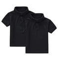 thumbnail image 1 of PYGNJK Kids Short Sleeve Polo Shirt Soild Collar School Uniform Performance Basic Shirts Loose Comfy Tops, 1 of 9