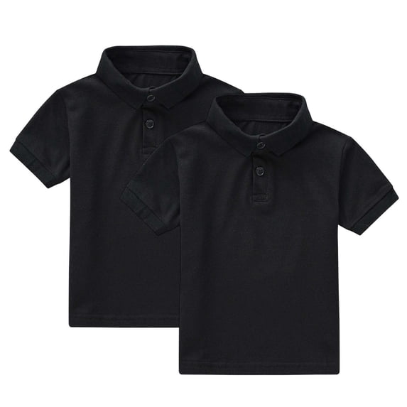 PYGNJK Kids Short Sleeve Polo Shirt Soild Collar School Uniform Performance Basic Shirts Loose Comfy Tops
