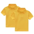 thumbnail image 1 of PYGNJK Kids Short Sleeve Polo Shirt Soild Collar School Uniform Performance Basic Shirts Loose Comfy Tops, 1 of 9