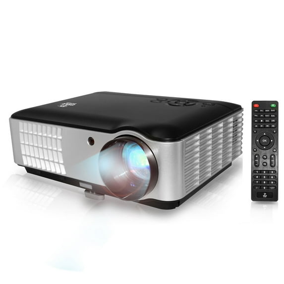 PYLE Full HD 1080p Video & Cinema Home Theater Projector - Built-in Stereo Speaker, LCD + LED Lamp, Keystone Adjust, Digital Multimedia, 2xHDMI, 2xUSB & VGA Inputs for TV PC Game Business Computer