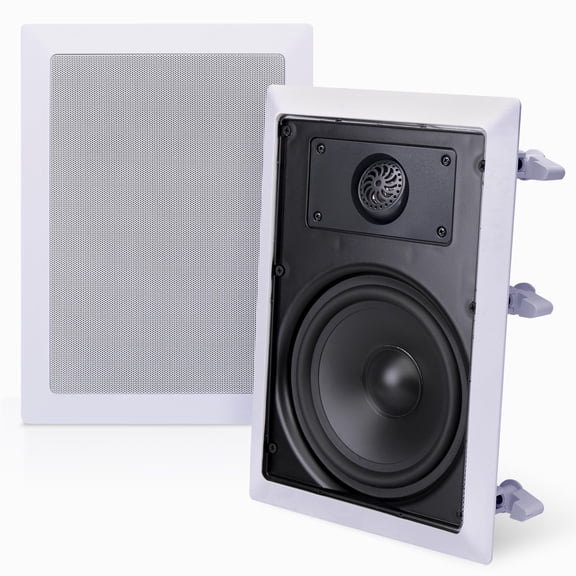 PYLE-HOME PDIW55 - 5.25'' In-Wall / In-Ceiling Stereo Speakers, 2-Way, Flush Mount, White