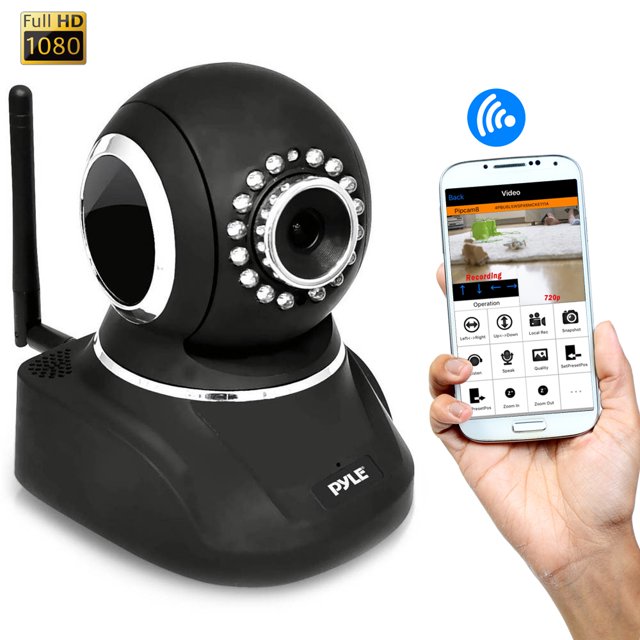 Pyle PIPCAMHD82BK - IP Cam / WiFi Security Camera, Full HD 1080p with ...