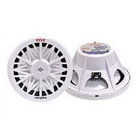 Pyle PLMRW10 - 10" 500 Watt White 4 Ohm Marine Subwoofer