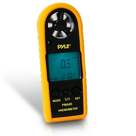 PYLE-METERS PMA85 - 2-in-1 Anemometer & Thermometer - Air Velocity (Wind) and Temperature Meter