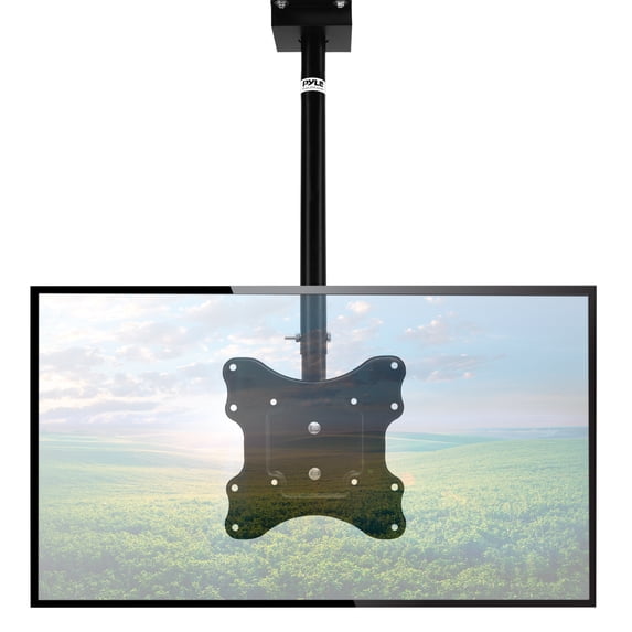 PYLE PCTVM15 - Universal Tilt, Swivel and Height Adjustable TV Ceiling Mount Bracket Fits Virtually All 23” - 42'' TVs (Flat Panel HDTV, LCD, LED, Plasma and Smart TVs)