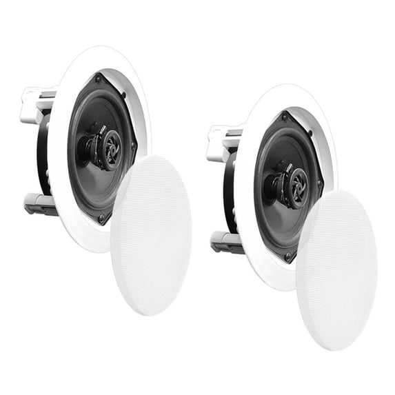 PYLE PDIC61RD 200W 6.5'' Round Flush Mount In-Wall/Ceiling Speakers, 1 Pair