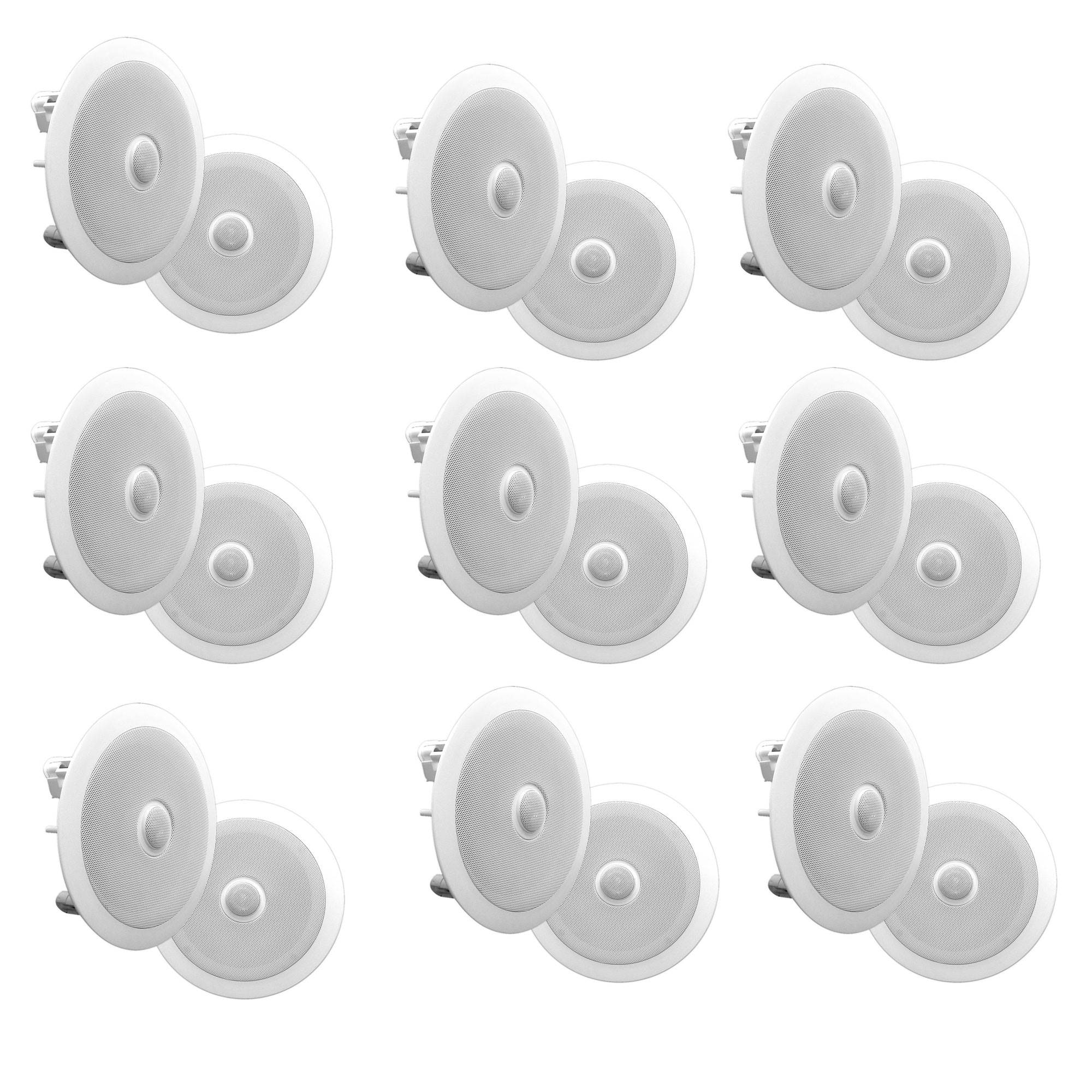 PYLE PDIC80 8 Inch 300 Watt 2 Way In Ceiling/Wall Speakers System Home (9 Pairs) - image 1 of 8