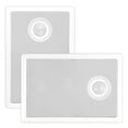 thumbnail image 1 of PYLE PDIW62 - In-Wall / In-Ceiling Dual 6.5'' Speaker System, Directional Tweeter, 2-Way, Flush Mount, White, Sold as Pair, 1 of 4