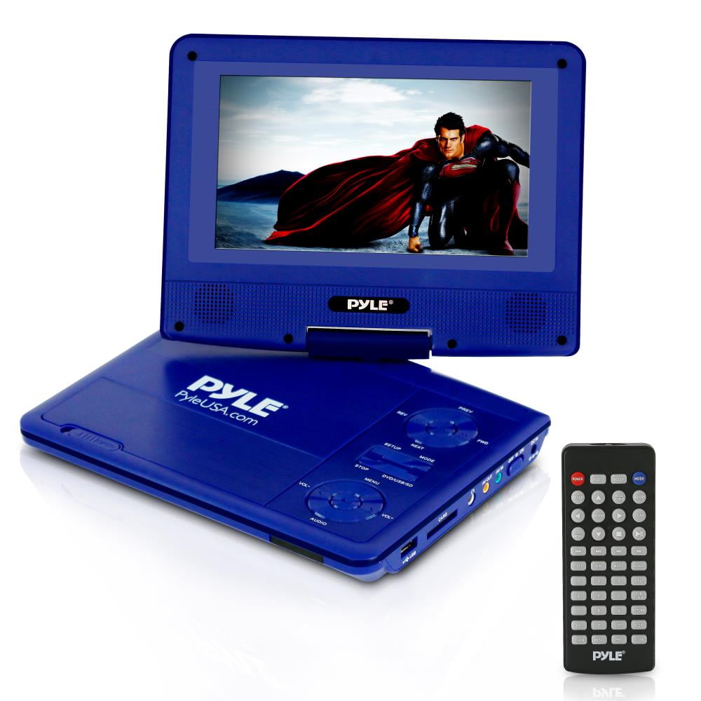 PYLE PDV71BL - 7’’ Portable CD/DVD Player, Built-in Rechargeable ...