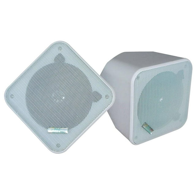 PYLE PDWP5WT - 5'' Weatherproof Indoor/ Outdoor Full Range Two-Way Multi-Mount Speaker Enclosures (white)