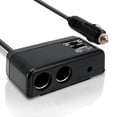 thumbnail image 1 of PYLE PL12V2AC - Plug In Car 1 TO 2 Cigarette Lighter Multiplier & Adjustable AC Voltage Transformer, 1 of 2