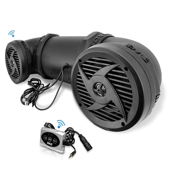 PYLE PLATV550BT - 500 Watt, 6.5-Inch, AUX Input for ATV, UTV, 4x4s Tornado Bluetooth Waterproof Off-Road Speaker System