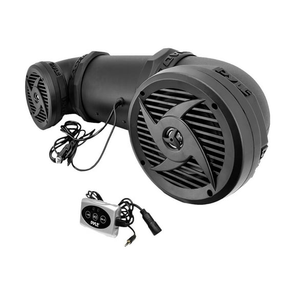 PYLE PLATV550BT - 500 Watt, 6.5-Inch, AUX Input for ATV, UTV, 4x4s Tornado Bluetooth Waterproof Off-Road Speaker System
