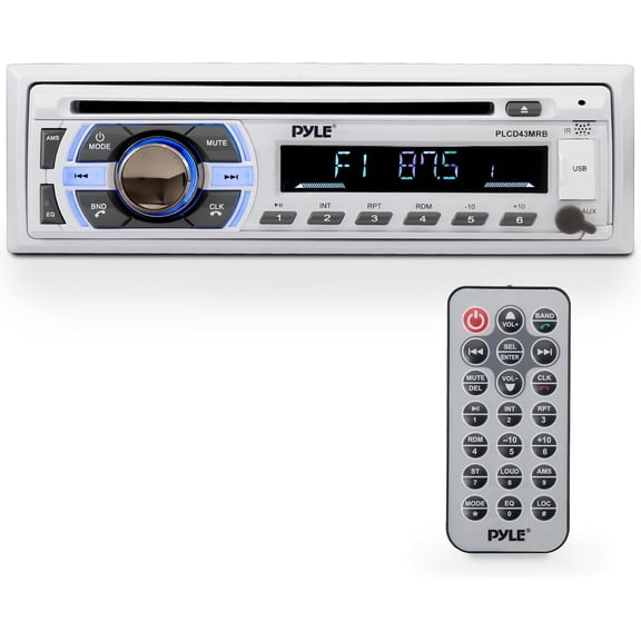 PYLE PLCD43MRB - Marine - CD receiver - in-dash - Single-DIN - 75 Watts x 4