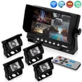 thumbnail image 1 of PYLE PLCMTR74 - Mobile Video Surveillance System - Weatherproof Rearview, Backup and Dash Cam with HD 4 IR LED Night Vision Cameras and 7” Monitor for Trucks, Trailers, Vans, Buses and Vehicles, 1 of 5