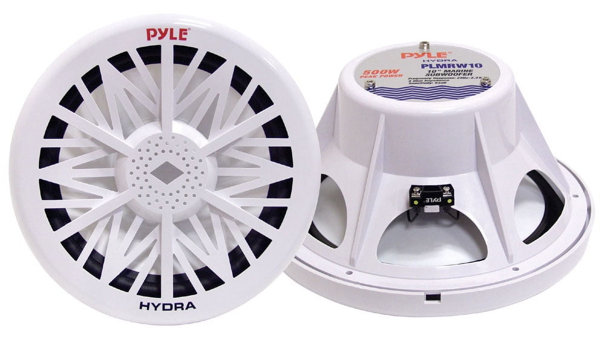 PYLE PLMRW8 - Single 8" 400 Watt White 4 Ohm Marine Subwoofer
