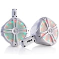 thumbnail image 1 of PYLE PLMRWB65LEW - Dual Marine Wakeboard Water Resistant Speakers, Built-in Programmable Multi-Color LED Lights, 6.5'' Tower Speakers, 200 Watt, Remote Control, White, 1 of 7