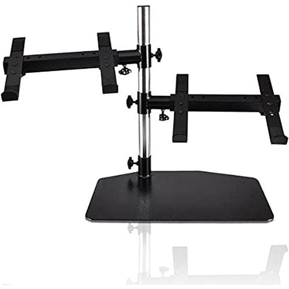 PYLE PLPTS45 - Laptop, Mixer & Studio Equipment Stand Holder Tabletop Mount, Universal Dual Device Placement, Adjustable