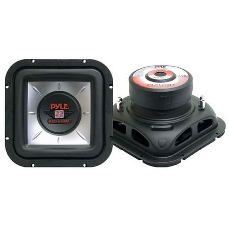 PYLE PLSQ10D - 10-Inch 1,200-Watt Square DVC Subwoofer