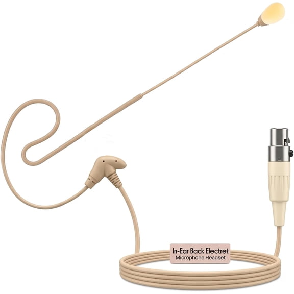 PYLE PMEMS13 - 4-Pin XLR Ear-Hanging Omni-Directional Microphone, Omni-Directional (for Shure Systems)