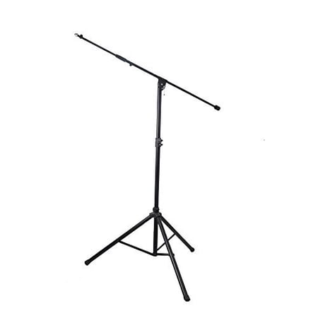 PYLE PMKS46 - Tripod Microphone Stand - Adjustable Mic Stand with Extending Boom Mount, Height Adjustable