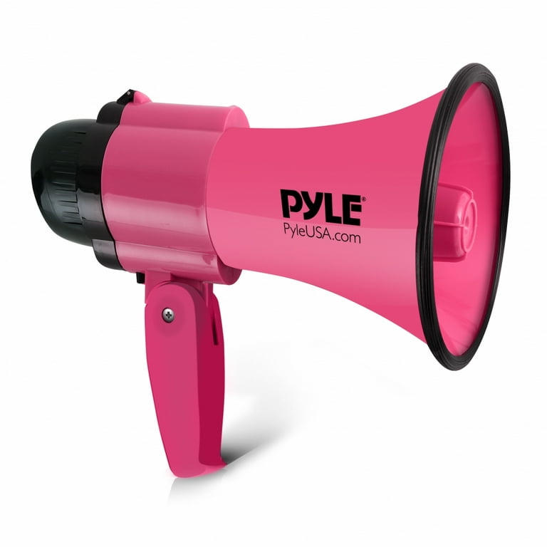 PYLE PMP34PK - Compact & Portable Megaphone Speaker with Siren Alarm Mode &  Adjustable Volume, Battery Operated
