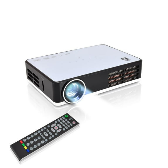 PYLE PRJAND805 - HD Mini Hi-Res Smart Projector with Built-in Android CPU, High Speed Wi-Fi Wireless Internet, 3D & Bluray Compatible, 1080p Support, Projection Size up to 115’’ inches