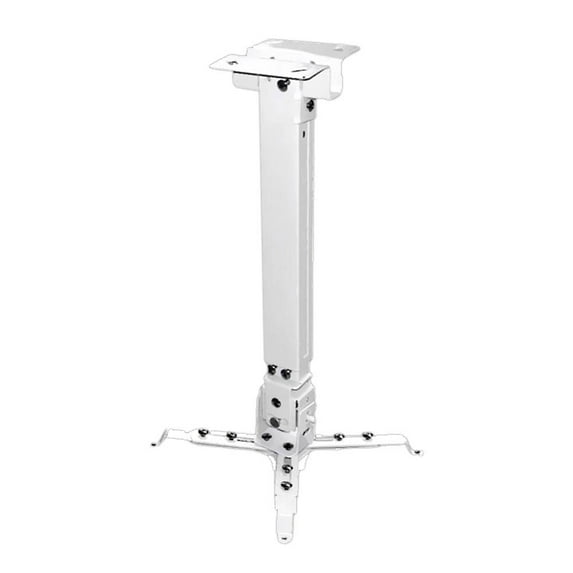 PYLE PRJCM3 - Universal Projector Ceiling Mount Kit with Telescoping Height and Angle Adjustment (White)