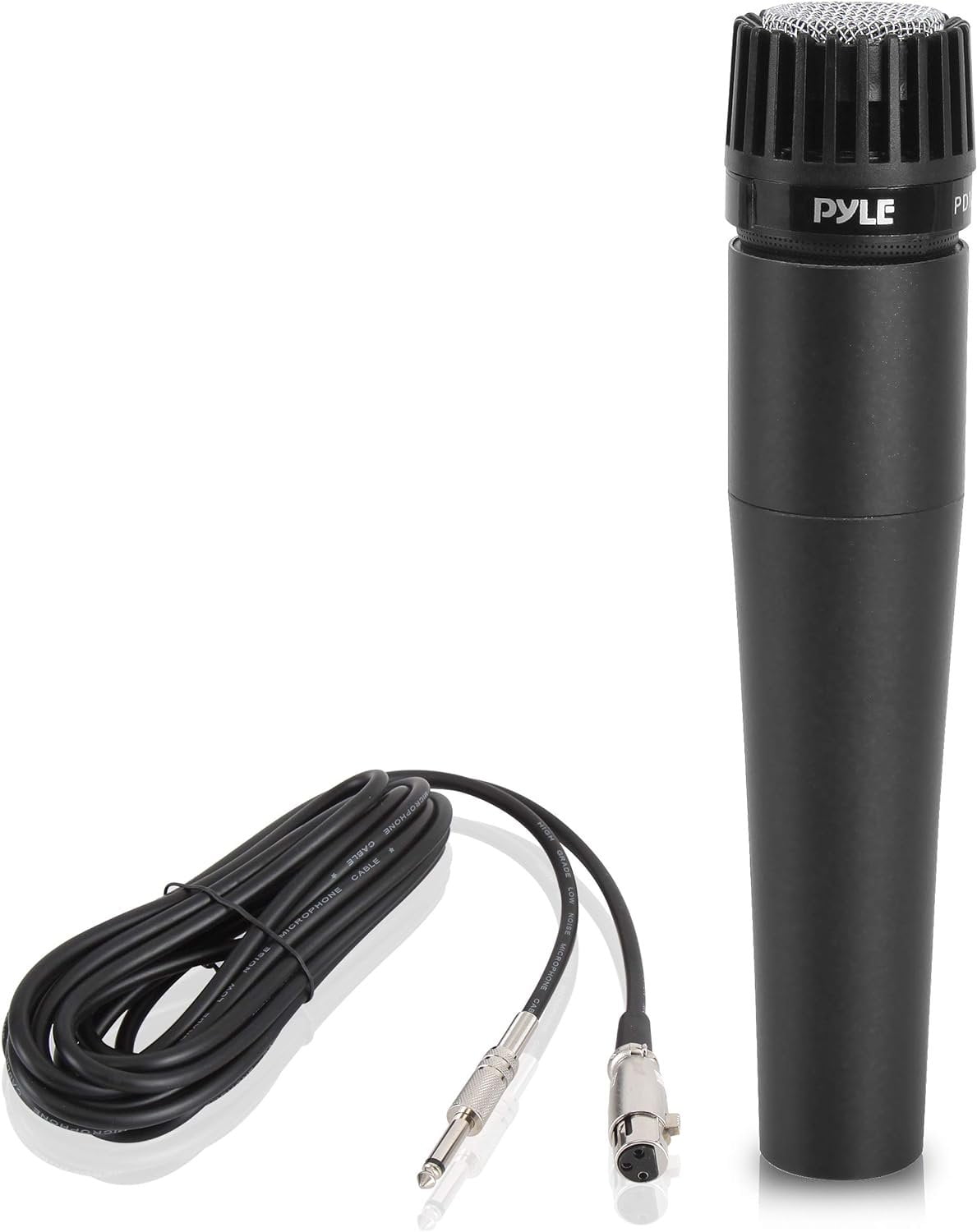 PYLE-PRO Professional Handheld Moving Coil Microphone - Dynamic Cardioid Unidirectional Vocal, Built-in Acoustic Pop Filter, Includes 15ft XLR Audio Cable to 1/4'' Audio Connection - Pyle...