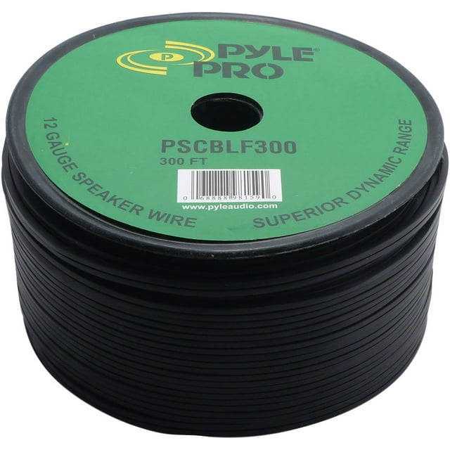 PYLE PSCBLF300 - 300Ft 12 AWG Spool Speaker cable With Rubber Jacket