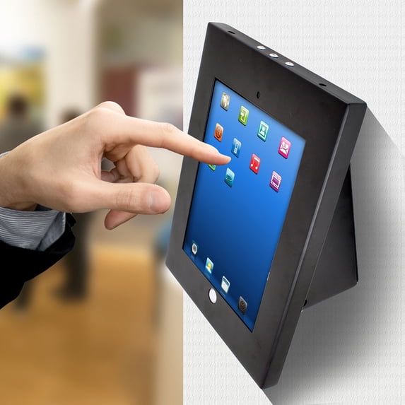 PYLE PSPADLKW5 - Universal Tamper-Proof Anti-Theft iPad Kiosk Multi-Mount Stand Holder (Fits All 2nd, 3rd, 4th and Air Generation iPads) Can be Mounted on Walls, Tables, Desks, etc.