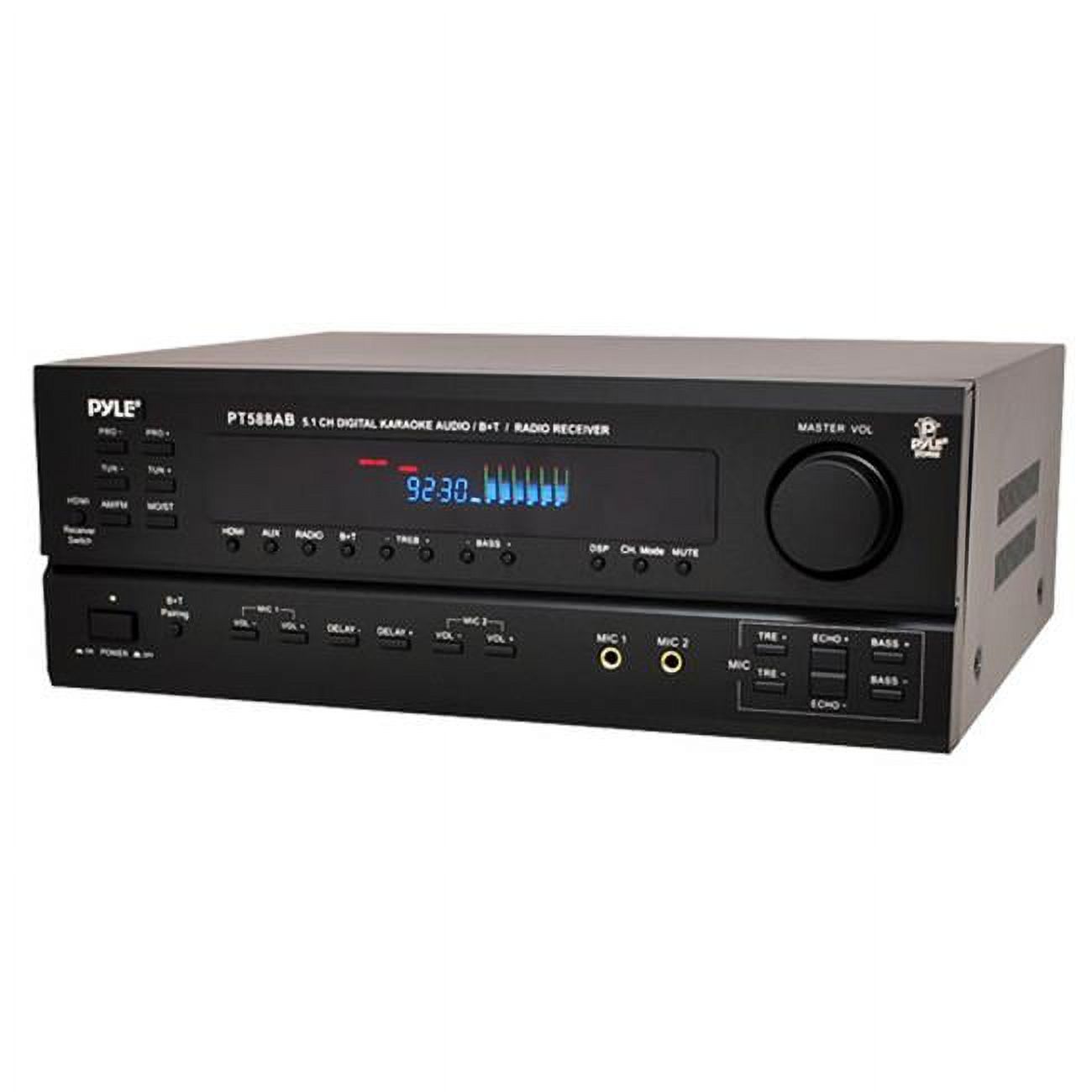 PYLE PT588AB 5.1 Channel 420 Watt Home Audio Receiver Amplifier with Bluetooth - image 1 of 5