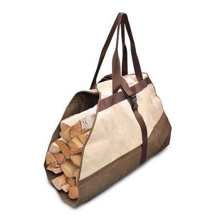PYLE PVCLG85 - Armor Shield Patio Firewood Log Rack Carrier 40''L x 25''(Opened) Shoulder Strap 55'' (Extended)