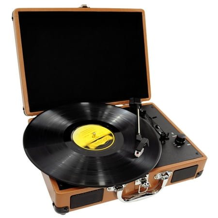PYLE PVTT2UWD - Retro Belt-Drive Turntable With USB-to-PC Connection, Rechargeable Battery