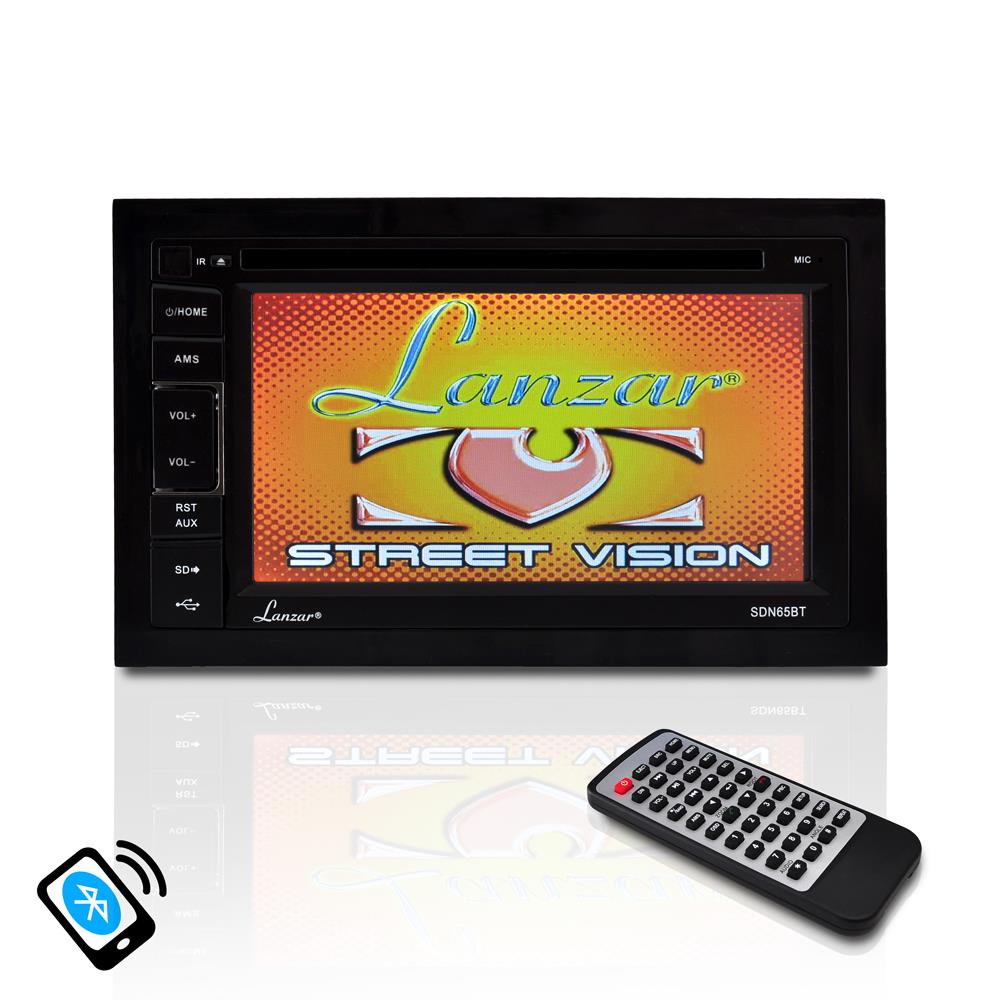 PYLE SDN65BT - 6.5'' Video Headunit Receiver, Bluetooth Wireless Streaming, CD/DVD Player, Double DIN - image 1 of 7