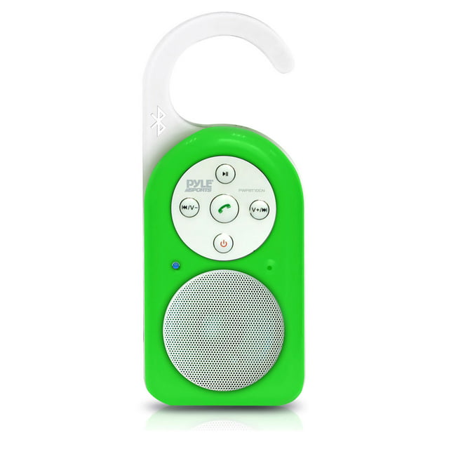 PYLE-SPORT PWPBT10GN - Bluetooth Wireless Shower Speaker & Hands Free Speaker-phone W/ AUX IN (Green Color)
