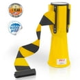 thumbnail image 1 of PYLE Traffic Cone Emergency Belt - Retractable Traffic Cone Hazard Warning Tape Barrier Belt BLACK, 1 of 4