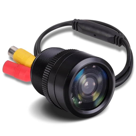 PYLE PLCM22IR - Flush Mount Rear View Backup Parking Reverse Assist Camera, Night Vision LEDs, Built-in Distance Scale Lines, Waterproof