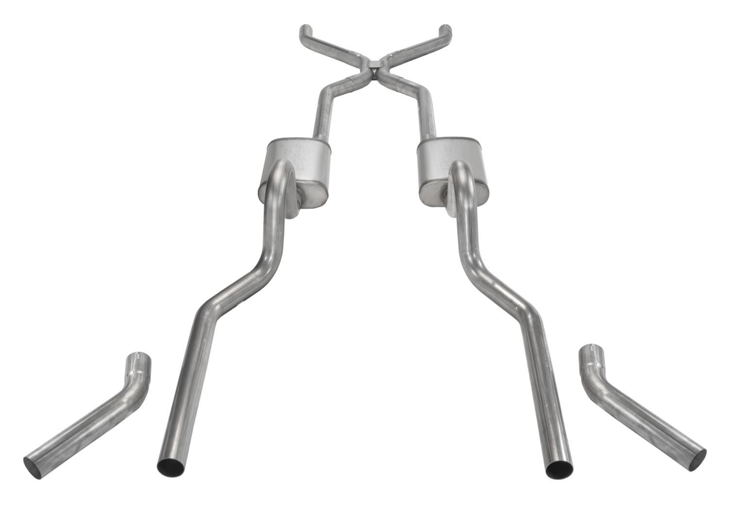 PYPES PERFORMANCE EXHAUST 55-57 Chevy 3in Exhaust w/H-Pipe partNumber: SGC43