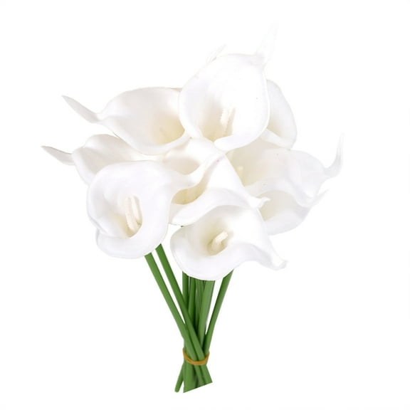 PYPESEEWY Cheap Artificial Plants Indoor 10Pc Mini Pu Calla Lily Flower Simulation Flower Home Decoration Photography Props