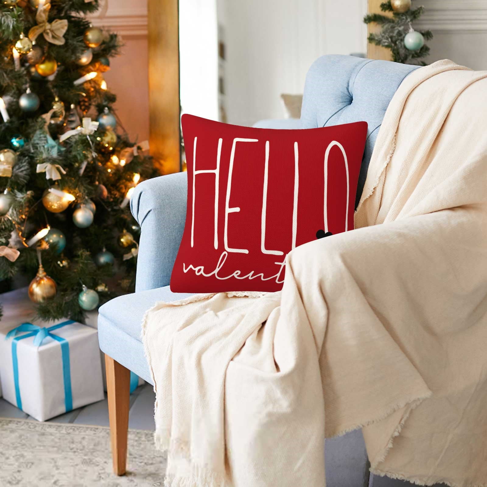 PYPESEEWY Cheap Dark Green Pillow Cases Red Valentine'S Day Pillowcase