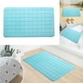 thumbnail image 1 of PYPESEEWY Cheap Memory Foam Bath Mat Rug Comfortable Soft Room Decor Rugs Fluffy White Gray Bath Mats for Bathroom Black Bathroom Mat Toilet and Bath Mat Set Bathroom Runners Non Skid Washable 24X60, 1 of 5