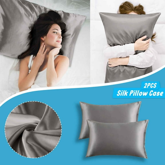 PYPESEEWY Cheap Sydney Sleep Pillow Case 2Pcs Standard Size (20X26 Inches) Satin Pillow Covers with Envelope Closure Standard Pillow Cases Set of 2 Cotton