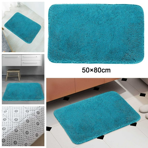 PYPESEEWY Clearance Memory Foam Bath Mat Rug Ultra Soft and Non-Slip Bathroom Rugs Extra Large Living Room Rug Plush Bath Rug Stone Bath Mat Toilet Mats for Bathroom U Shaped Red Bath Mats