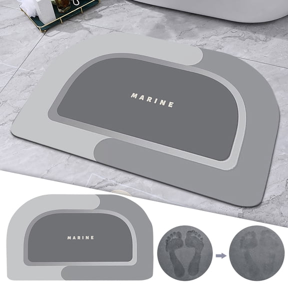 PYPESEEWY Clearance Memory Foam Bath Mat Rug Ultra Soft and Non-Slip Bathroom Rugs Grey Abstract Rug White Bathroom Rugs Bathroom Rug Blue Cotton Bath Rugs for Bathroom Washable Aesthetic Bath Mat