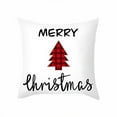 thumbnail image 1 of PYPESEEWY Clearance Spring Deals for Home Christmas Letter Pattern Sofa Bed Home Decor Pillow Case Cushion Cover White Pillow Cases Set of 4 Cotton, 1 of 1