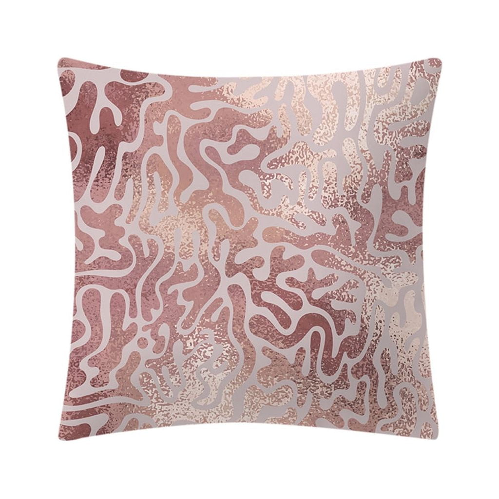 PYPESEEWY Deals Home Decor Rose Gold Pink Cushion Cover Square