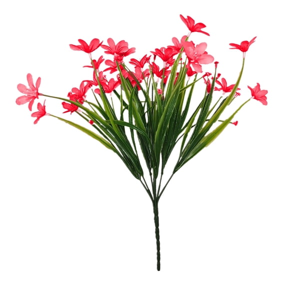 PYPESEEWY Warehouse Fake Plants 1 Bundles Artificial Outdoor Flowers Fake Flowers Green Shrubs Garden Porch