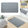 thumbnail image 1 of PYPESEEWY Warehouse Memory Foam Bath Mat Rug Ultra Soft and Non-Slip Bathroom Rugs Alfombras De Peluche Luxury Bath Rugs Yellow and Gray Bathroom Rug Bathroom Rugs Boho Quick Dry Bath Mats, 1 of 5